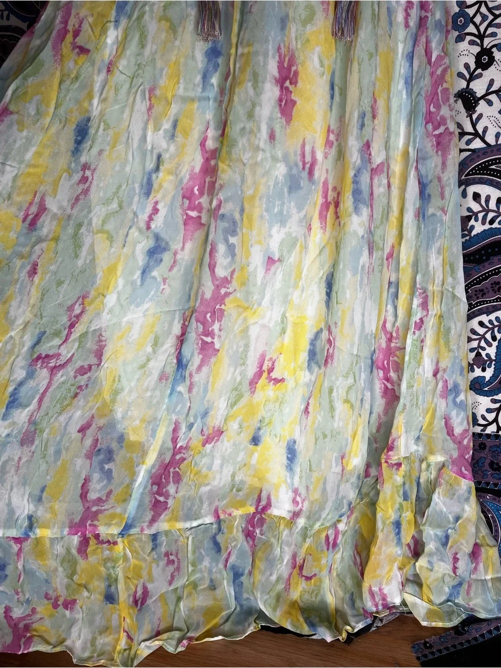 Anthropologie watercolors midi dress 6 - Picture 6 of 7